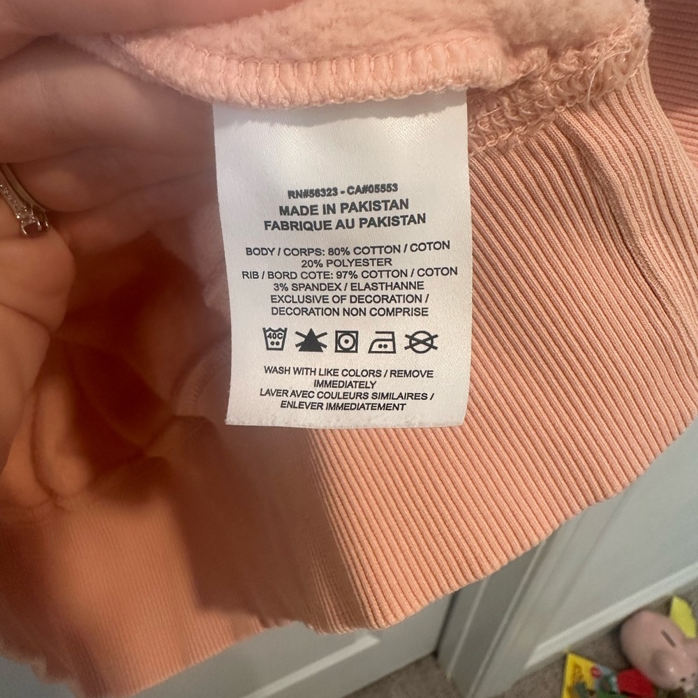Nike Light Pink Fleece Oversized Sweatshirt - Picture 4 of 5
